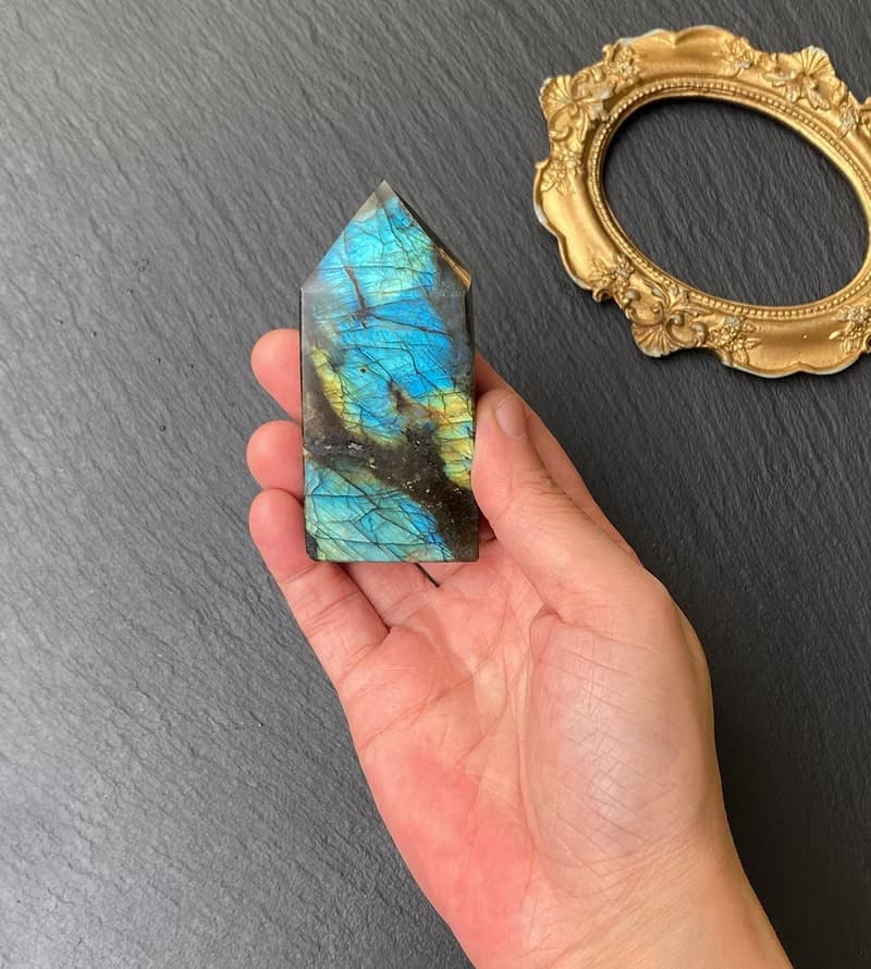 彩虹漸層拉長石 雙面光 能量柱 風水小物 入厝禮物 快速出貨