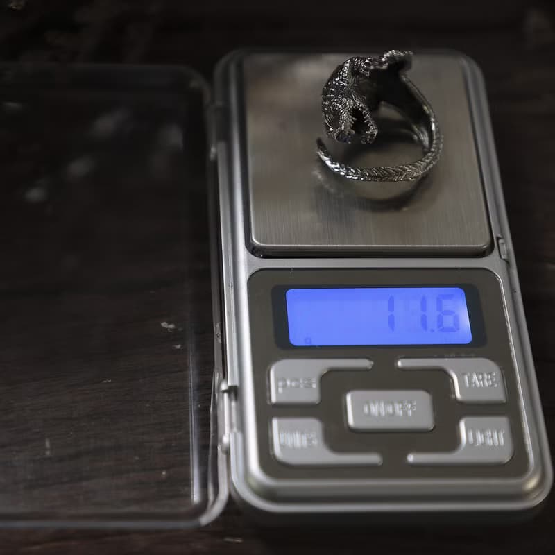 純銀925 鱷魚造型戒指 - 騎士風手作飾品 情侶禮物
