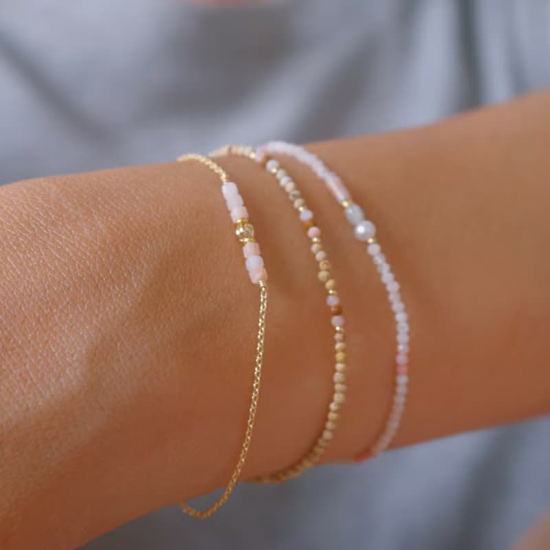 手鍊 蛋白石 天然石 - 依依不捨 -