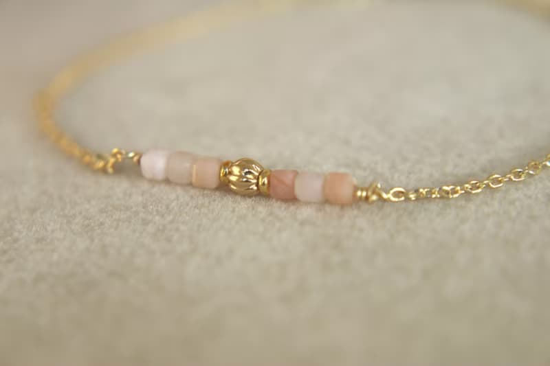 手鍊 蛋白石 天然石 - 依依不捨 -