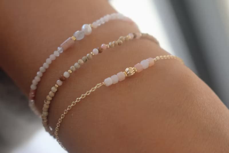 手鍊 蛋白石 天然石 - 依依不捨 -