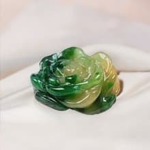 冰種三彩翡翠牡丹花 | 天然緬甸玉翡翠A貨 | 送禮