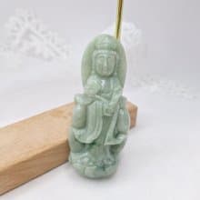 青綠站姿觀音吊墜 | 天然緬甸玉A貨翡翠