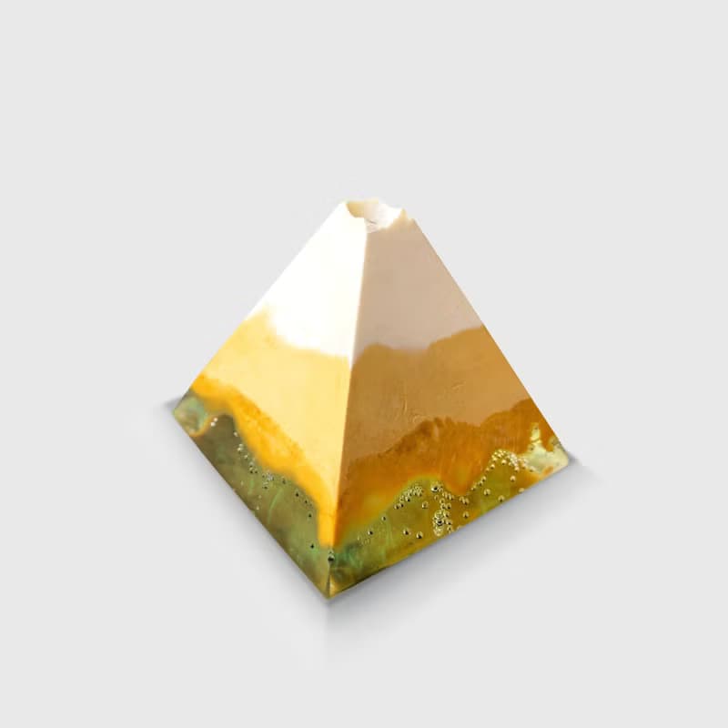 手工製造 I 擴香石 I 樹脂 I 附5ml精油 I 黄色 I 金字塔