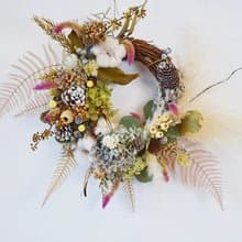 清新色系果實花圈 聖誕花圈