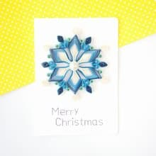 手作捲紙卡片-雪花聖誕卡