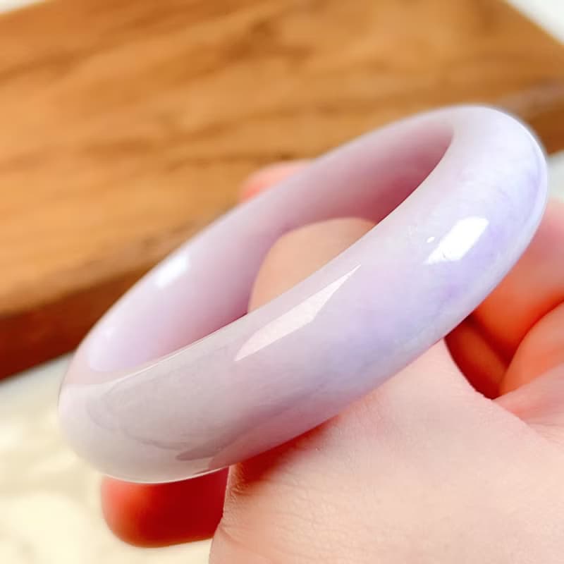 紫羅蘭翡翠手鐲 | 17圍 | 天然緬甸玉翡翠A貨 | 送禮