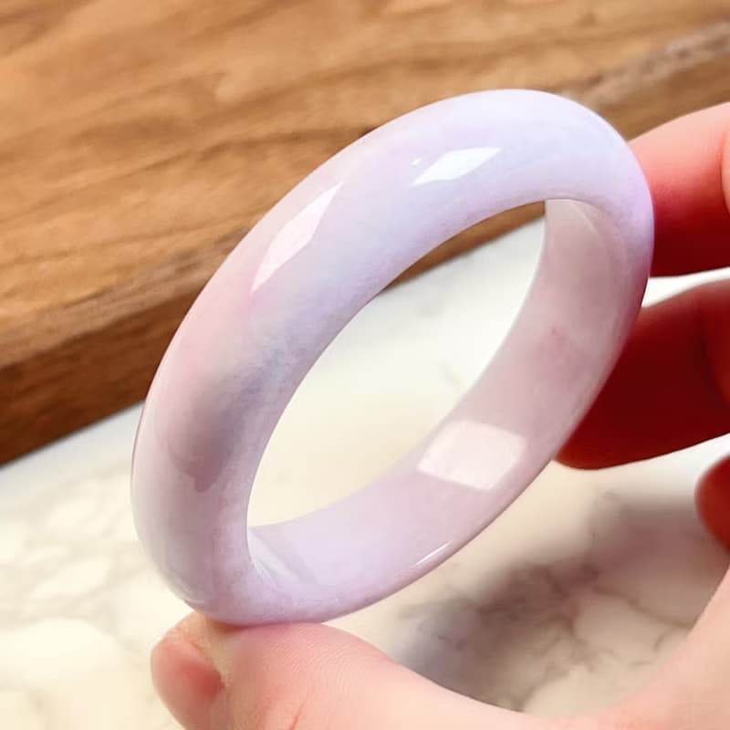 紫羅蘭翡翠手鐲 | 17圍 | 天然緬甸玉翡翠A貨 | 送禮