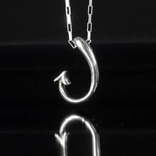 Love Hook for M | 愛心惡魔尾巴情侶純銀手工對墜項鍊/墜鍊.男款