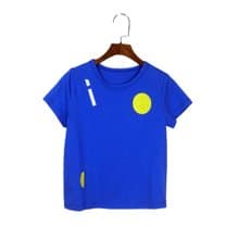 【出清優惠】幾何元素彩繪棉T  白/藍