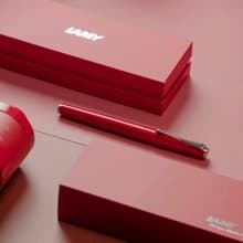 LAMY 鋼珠筆+筆袋禮盒 / studio 系列  - 狂野紅
