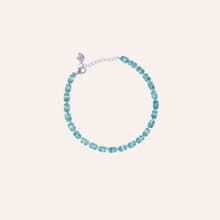 安珠 風信子 藍色 橢圓 4*6mm 手鍊 和諧系列 Oval B 寶石銀飾