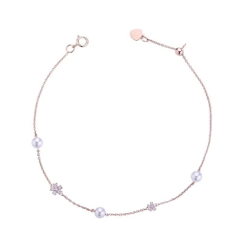 Blossom - Akoya珍珠鑲鑽手鍊