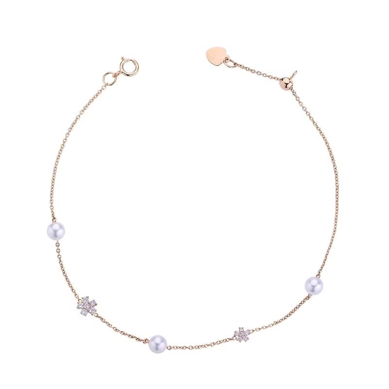 Blossom - Akoya珍珠鑲鑽手鍊