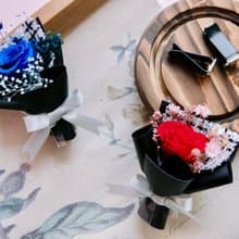 迷你花束/紅玫瑰小花束/永生花束/不凋花花束/車用香氛/車用擴香