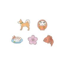 和風壓克力胸針