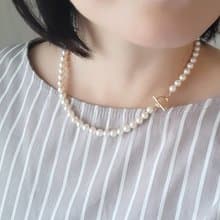 K18　マンテル　ネックレス　あこや真珠　パールネックレス　あこやパール　日本の真珠　トグルクラスプ pearl necklace 珍珠項鍊 珍珠项链