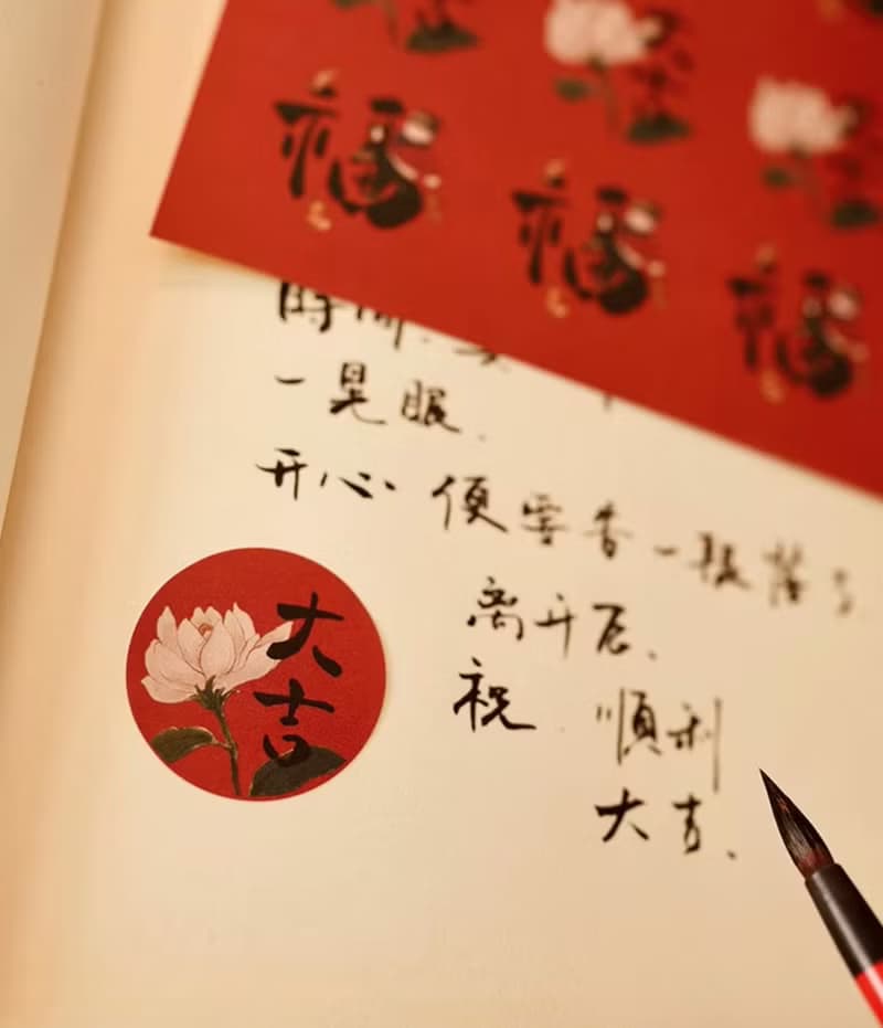 2024年中國風 新年創意貼紙