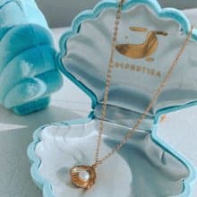 珍珠貝殼黃銅金色寶藏項鍊 GOLDEN TREASURE