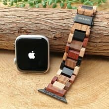 【木製バンド】EINBAND AppleWatch アップルウォッチ 天然木バンド 木のベルト 20mm MIX WOOD【A】