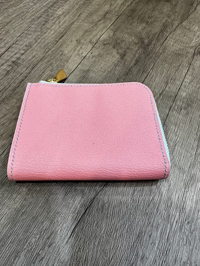 L型短夾 零錢包 隨手包 L型拉鍊包 (進口法國羊皮)