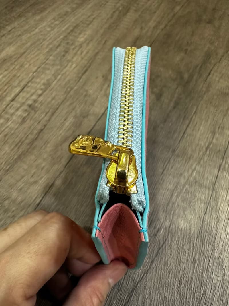 L型短夾 零錢包 隨手包 L型拉鍊包 (進口法國羊皮)