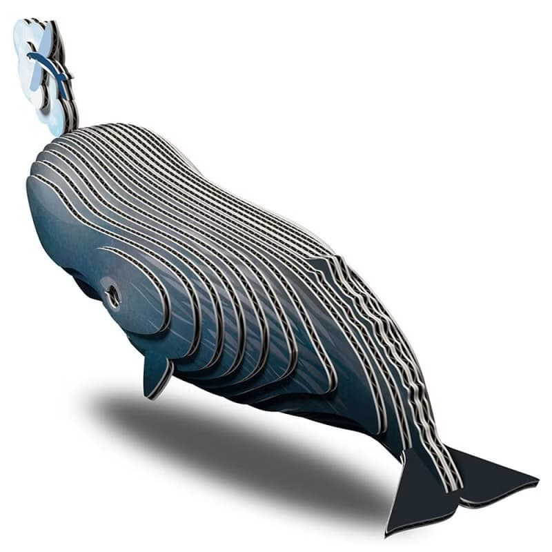 EUGY 3D坑紙拼圖 - 092 抹香鯨 海洋生物 拼圖 擺設 療癒小物