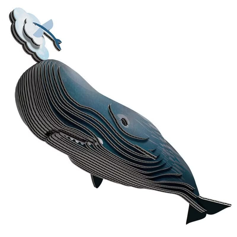 EUGY 3D坑紙拼圖 - 092 抹香鯨 海洋生物 拼圖 擺設 療癒小物