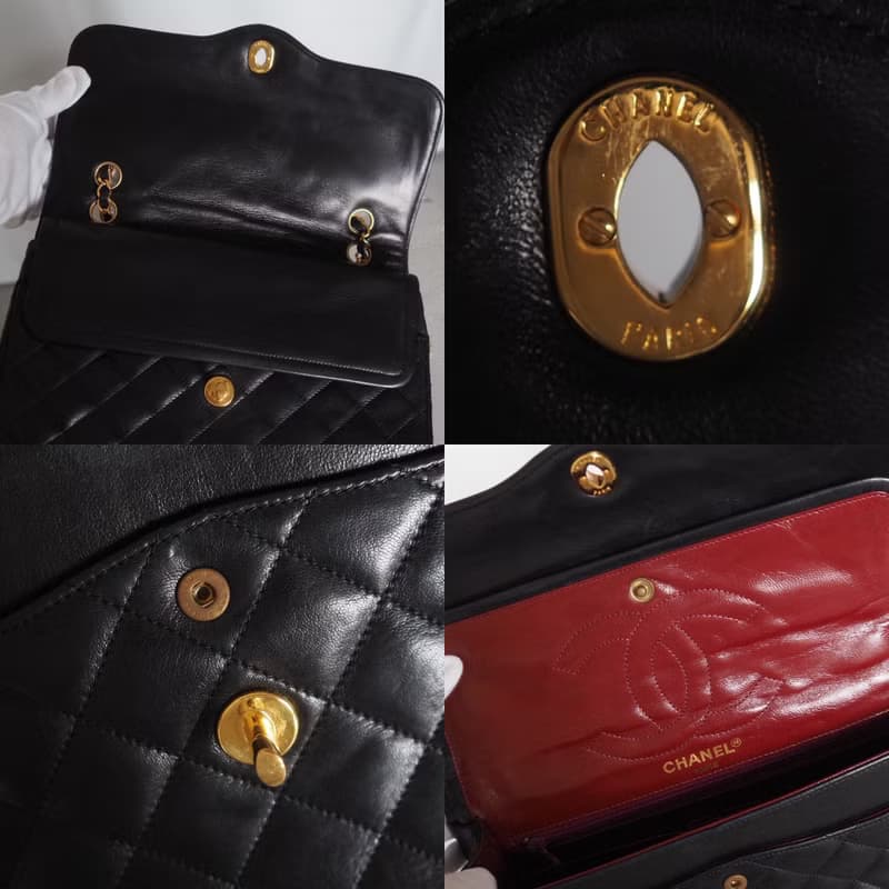 CHANEL シャネル マトラッセ パリ限定 チェーン ショルダーバッグ ブラック ヴィンテージ