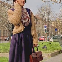 歐洲古著 義大利製 Sonia Rykiel 綁帶 咖啡與黑色羊毛外套