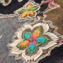 喀什米爾Cashmere/水煮羊毛披肩/針織圍巾/刺繡圍巾/羊絨披巾-花