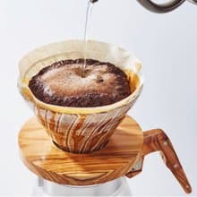 【現貨】日本原裝 橄欖木玻璃手沖咖啡濾杯 送濾紙 精品咖啡
