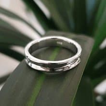 (925 Sterling Silver) Melted Curve Ring