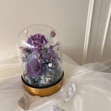 逗留 紫色星空永生花 不凋花 開幕花禮 情人節禮物 交換禮物
