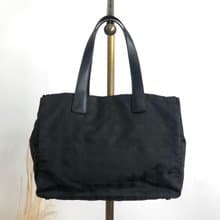 【 日本直送　名牌中古包 】CHANEL シャネル ニュートラベルライン トートバッグ ブラック ナイロン vintage ヴィンテージ オールド j88xfn