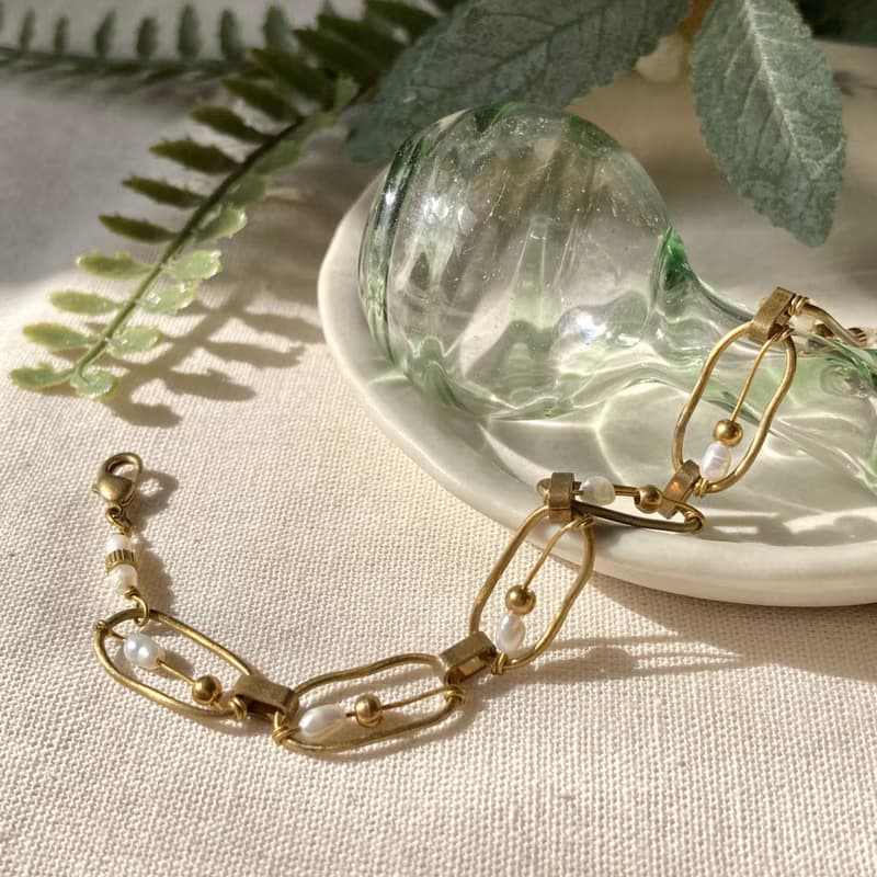 老林雜貨 | 珍珠列車手鍊