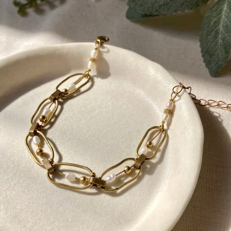 老林雜貨 | 珍珠列車手鍊