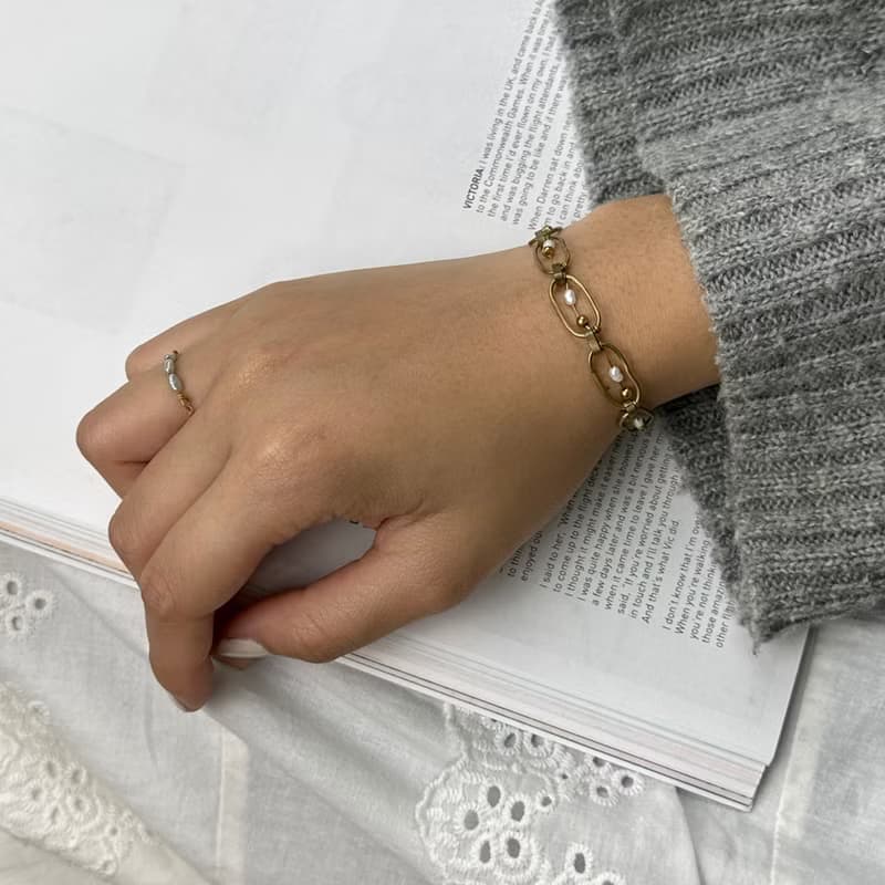 老林雜貨 | 珍珠列車手鍊