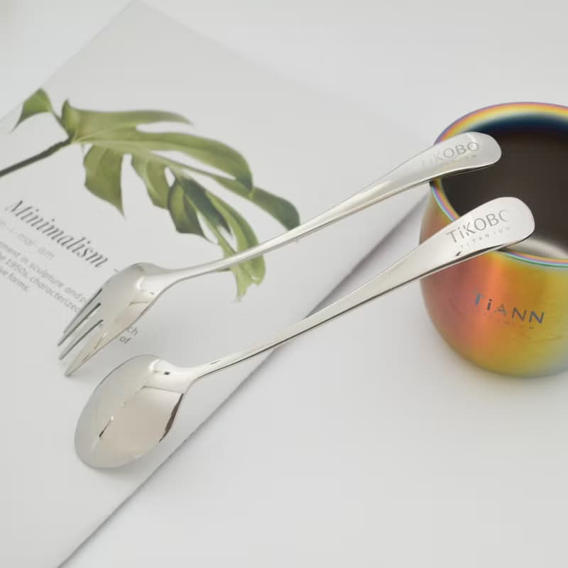 純鈦經典 湯叉筷子套組 (附防水收納袋) 精品餐具/禮物