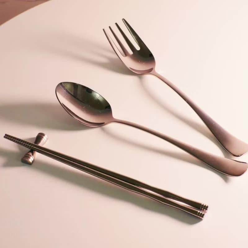 純鈦經典 湯叉筷子套組 (附防水收納袋) 精品餐具/禮物