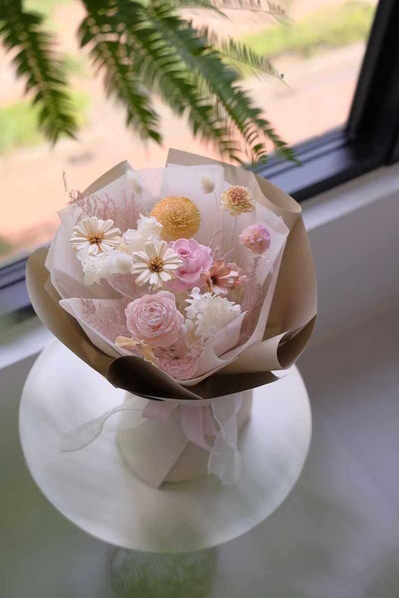 畢業 生日 不凋花 永生花 粉色系 花束 禮物