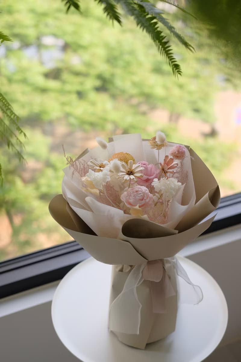 畢業 生日 不凋花 永生花 粉色系 花束 禮物