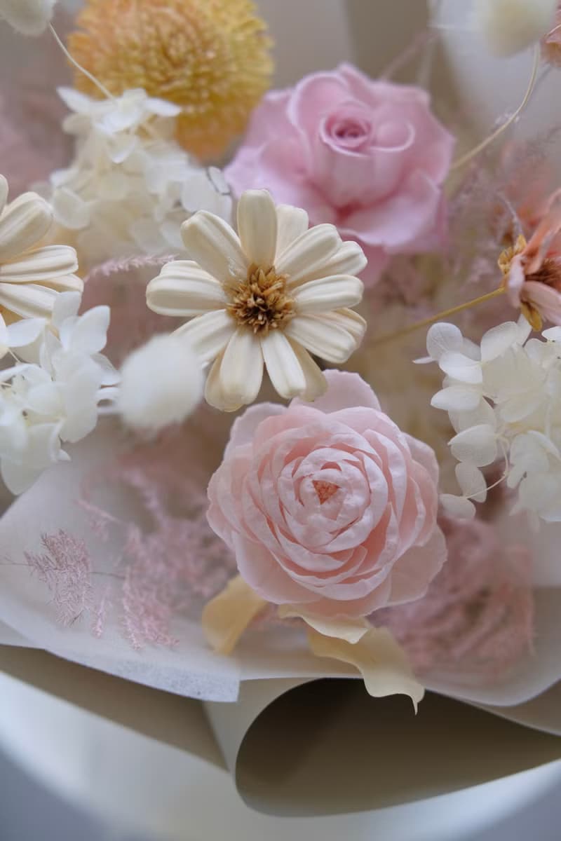 畢業 生日 不凋花 永生花 粉色系 花束 禮物