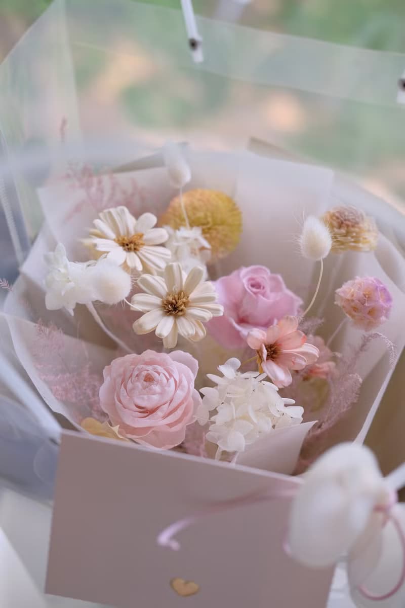 畢業 生日 不凋花 永生花 粉色系 花束 禮物