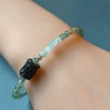 -轉念成福- 天然緬甸翡翠貔貅 本命年手鍊 招財守護 心念守玉 03