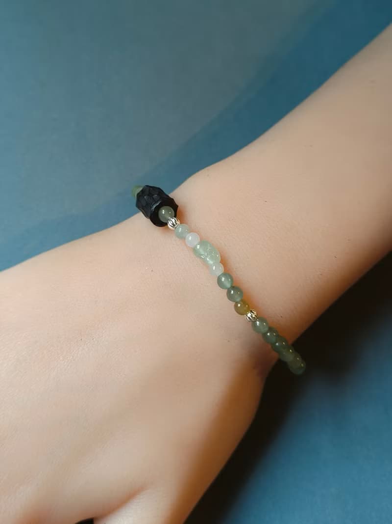 -轉念成福- 天然緬甸翡翠貔貅 本命年手鍊 招財守護 心念守玉 03