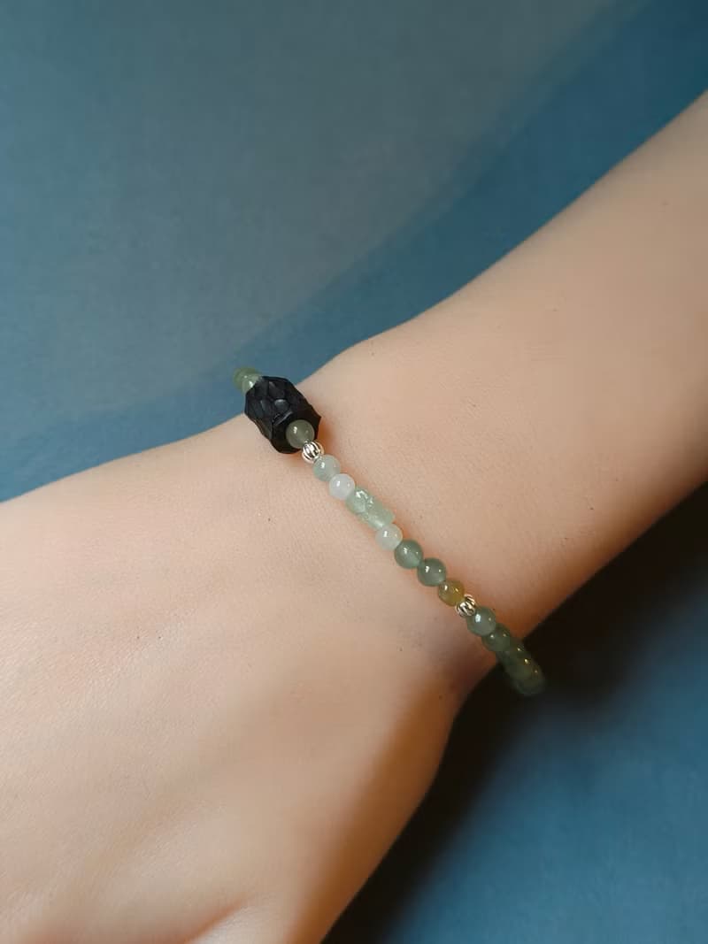 -轉念成福- 天然緬甸翡翠貔貅 本命年手鍊 招財守護 心念守玉 03