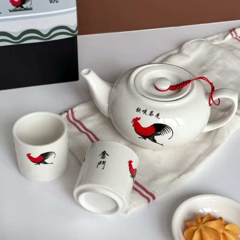 復古雞公茶壺 文字訂製 茶具禮盒香港經典懷舊泡茶禮盒送長輩朋友