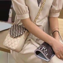 馬毛牛皮女包 真皮單肩包 手機包 斜挎包 方格巧克力小背包側背包