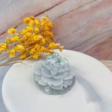 冰飄綠翡翠牡丹花 | 天然緬甸A貨翡翠 | 送禮